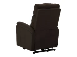 Sillón elevable tela marrón oscuro