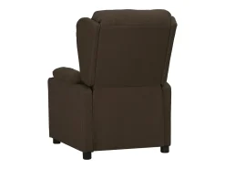 Sillón elevable tela marrón oscuro