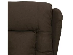 Sillón elevable tela marrón oscuro