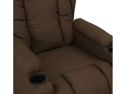 Sillón elevable tela marrón