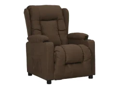 Sillón elevable tela marrón