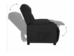 Sillón elevable tela negro