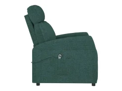 Sillón elevable tela verde oscuro