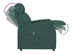 Sillón elevable tela verde oscuro