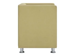 Sillón en forma de cubo de tela verde