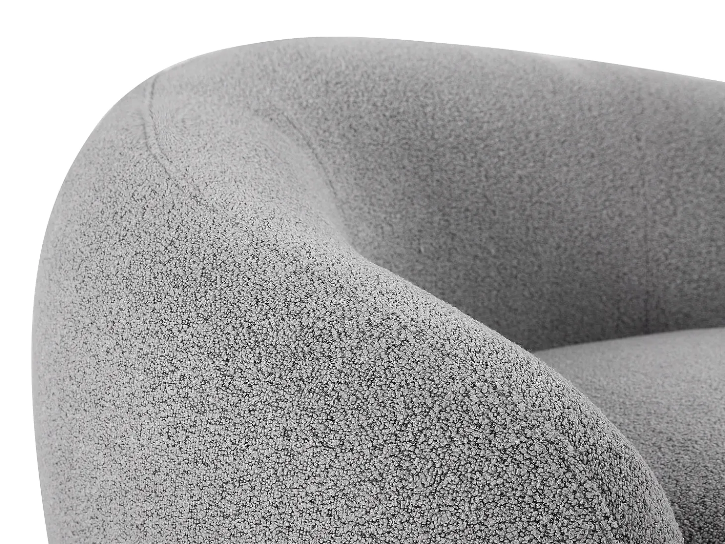 Sillón en tela bouclé gris BOVANA de Pascal Morabito