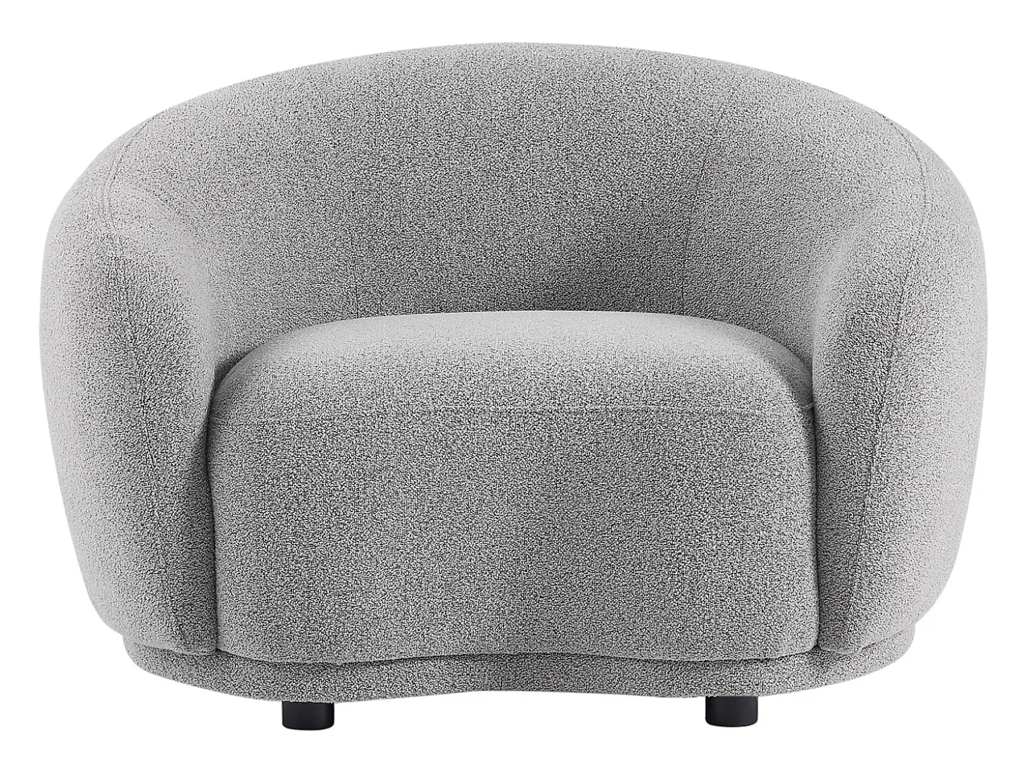 Sillón en tela bouclé gris BOVANA de Pascal Morabito