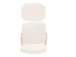 Sillón escandinavo de imitación de cachemira, reposapiés, salón, beige