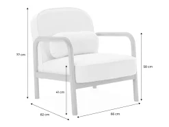 Sillón escandinavo de madera de hevea teñida