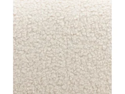 Sillón escandinavo de madera de hevea y borreguito crema