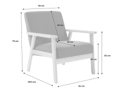 Sillón escandinavo de madera y pana mostaza