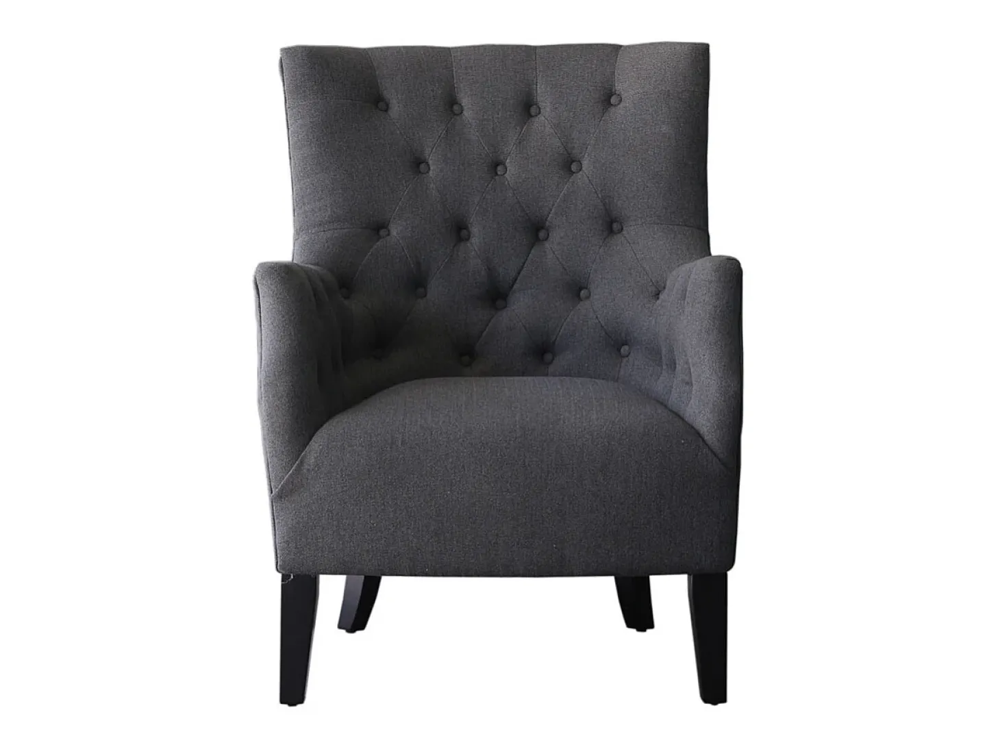 Sillón escandinavo "Duchesse" en tela - Gris