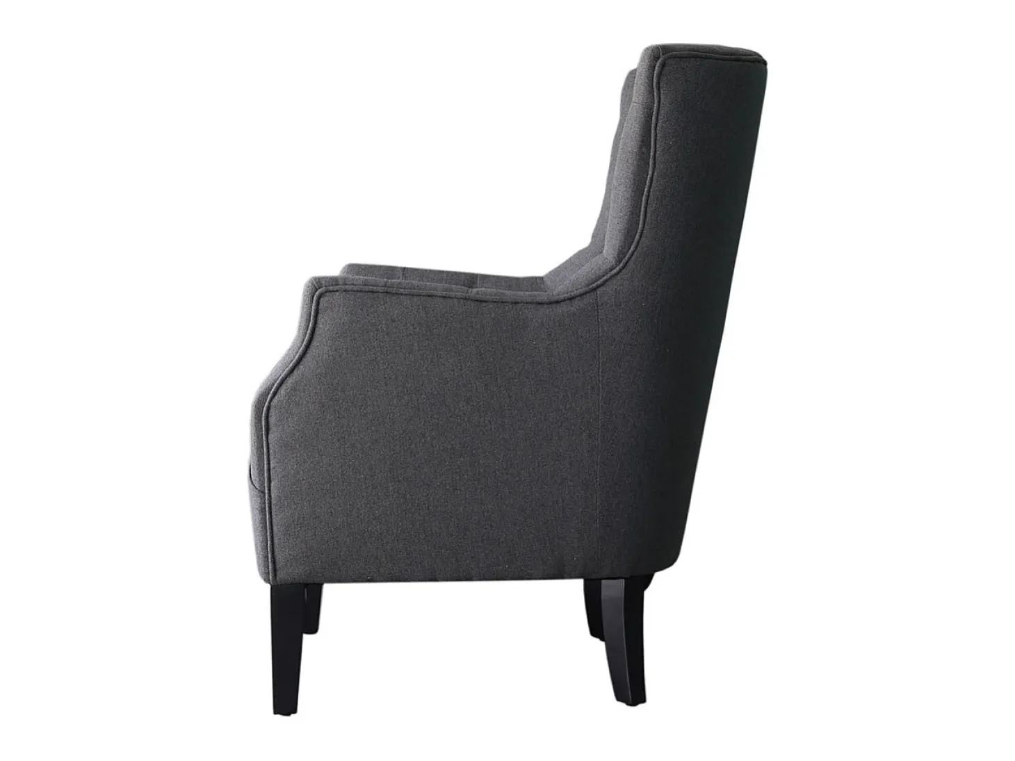 Sillón escandinavo "Duchesse" en tela - Gris