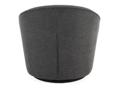 Sillón giratorio de tela 360º con cojín gris oscuro