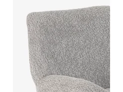 Sillón giratorio elegante de tela bouclé para sala salón y despacho Lehm - Gris