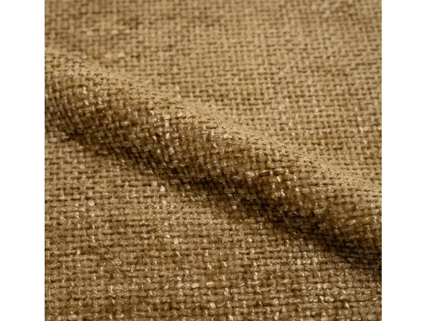 Sillón giratorio en tejido efecto terciopelo amarillo mostaza - Elvis