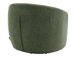 Sillón giratorio en tejido texturado caqui VEREIDE