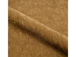 Sillón giratorio en tejido efecto terciopelo amarillo mostaza - Ricci