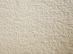 Sillón giratorio redondo en chenilla beige FEDOTE