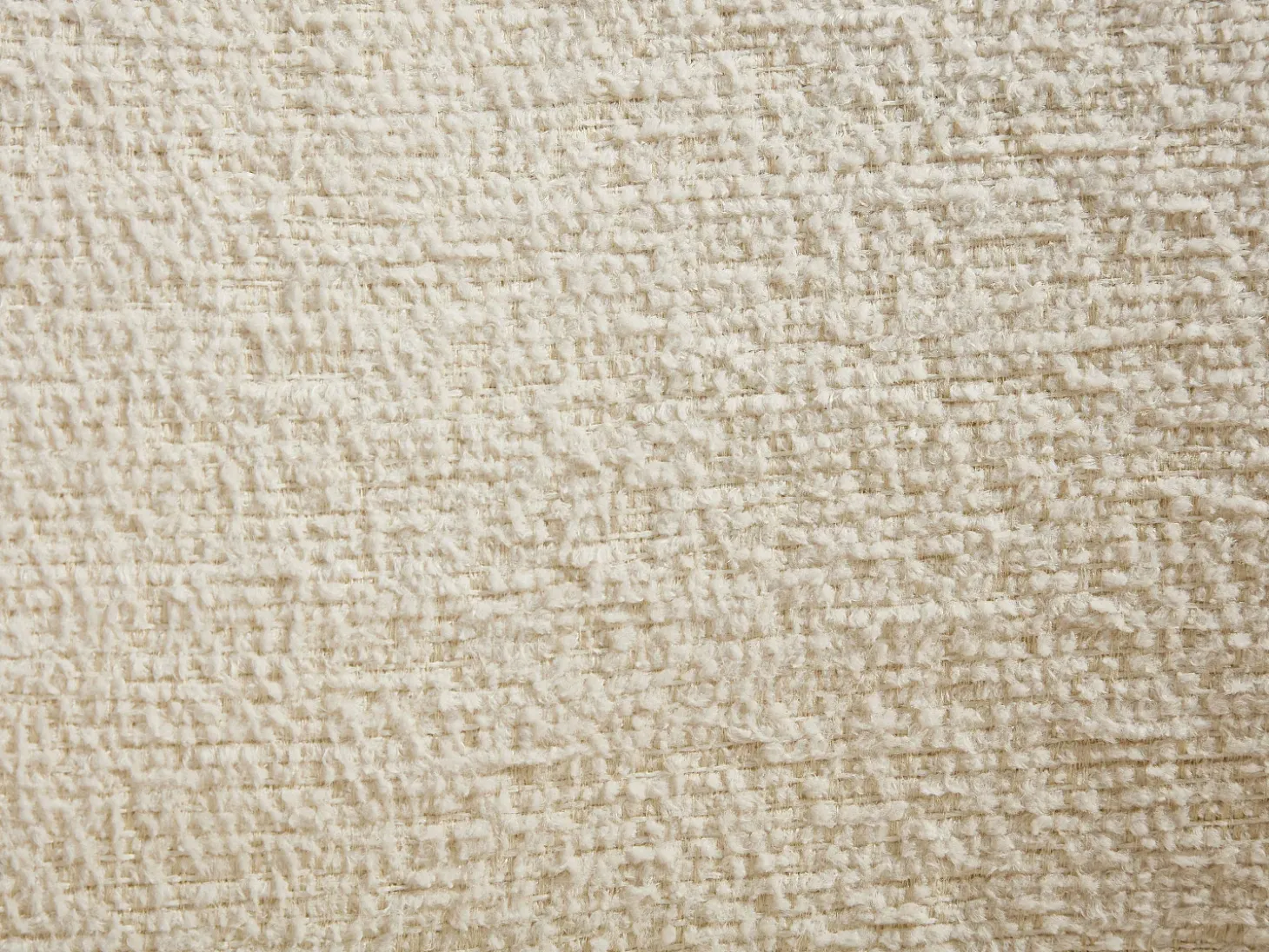Sillón giratorio redondo en chenilla beige FEDOTE