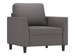 Sillón Gris 60 cm Piel Sintética