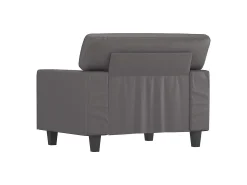 Sillón Gris 60 cm Piel Sintética