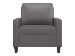 Sillón Gris 60 cm Piel Sintética