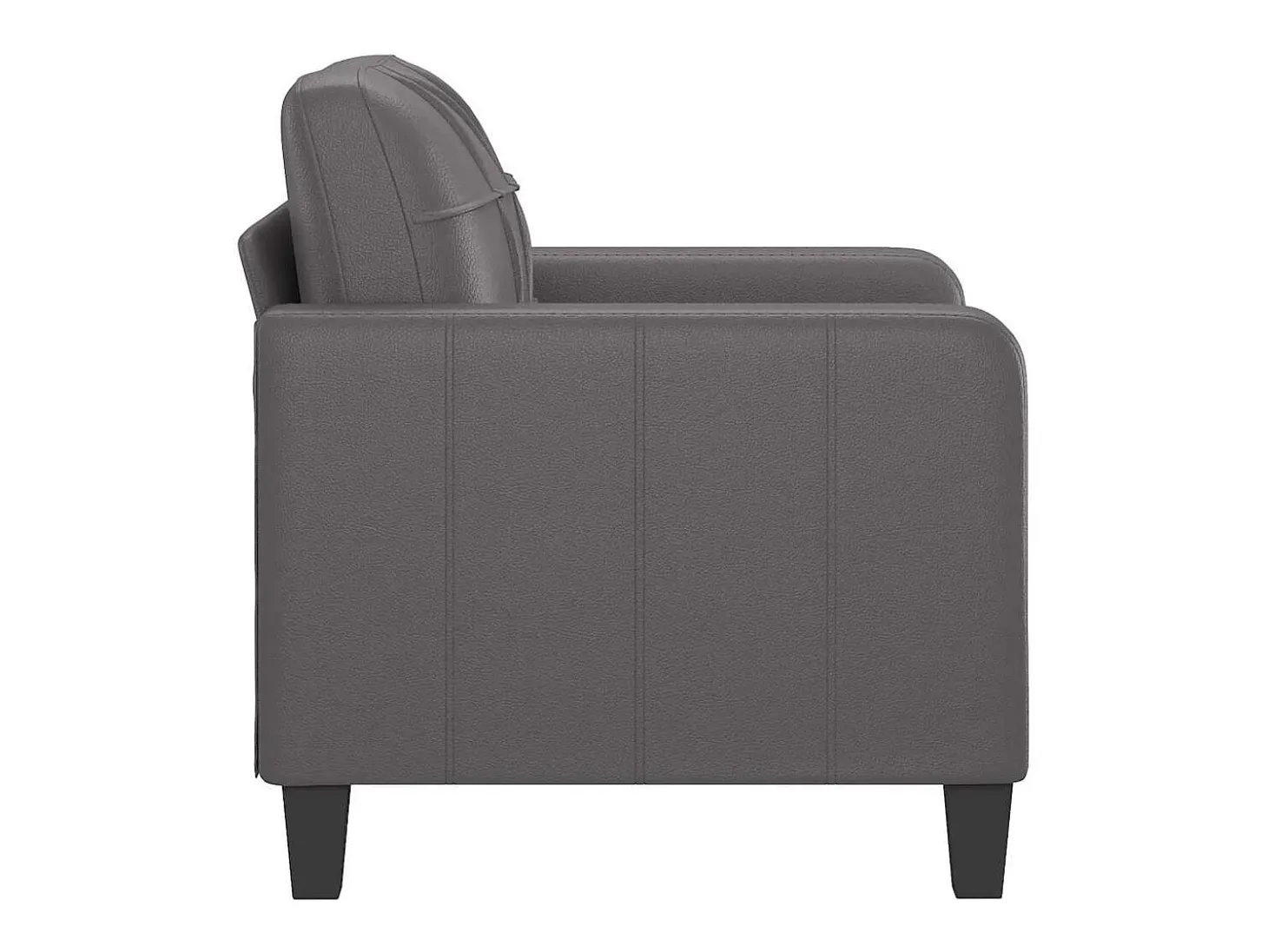Sillón Gris 60 cm Piel Sintética