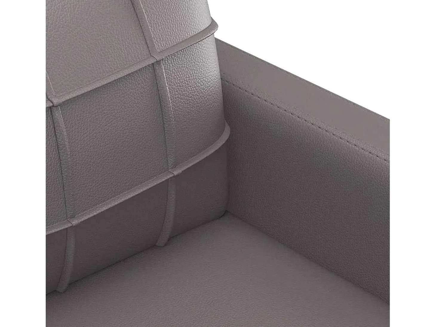Sillón Gris 60 cm Piel Sintética