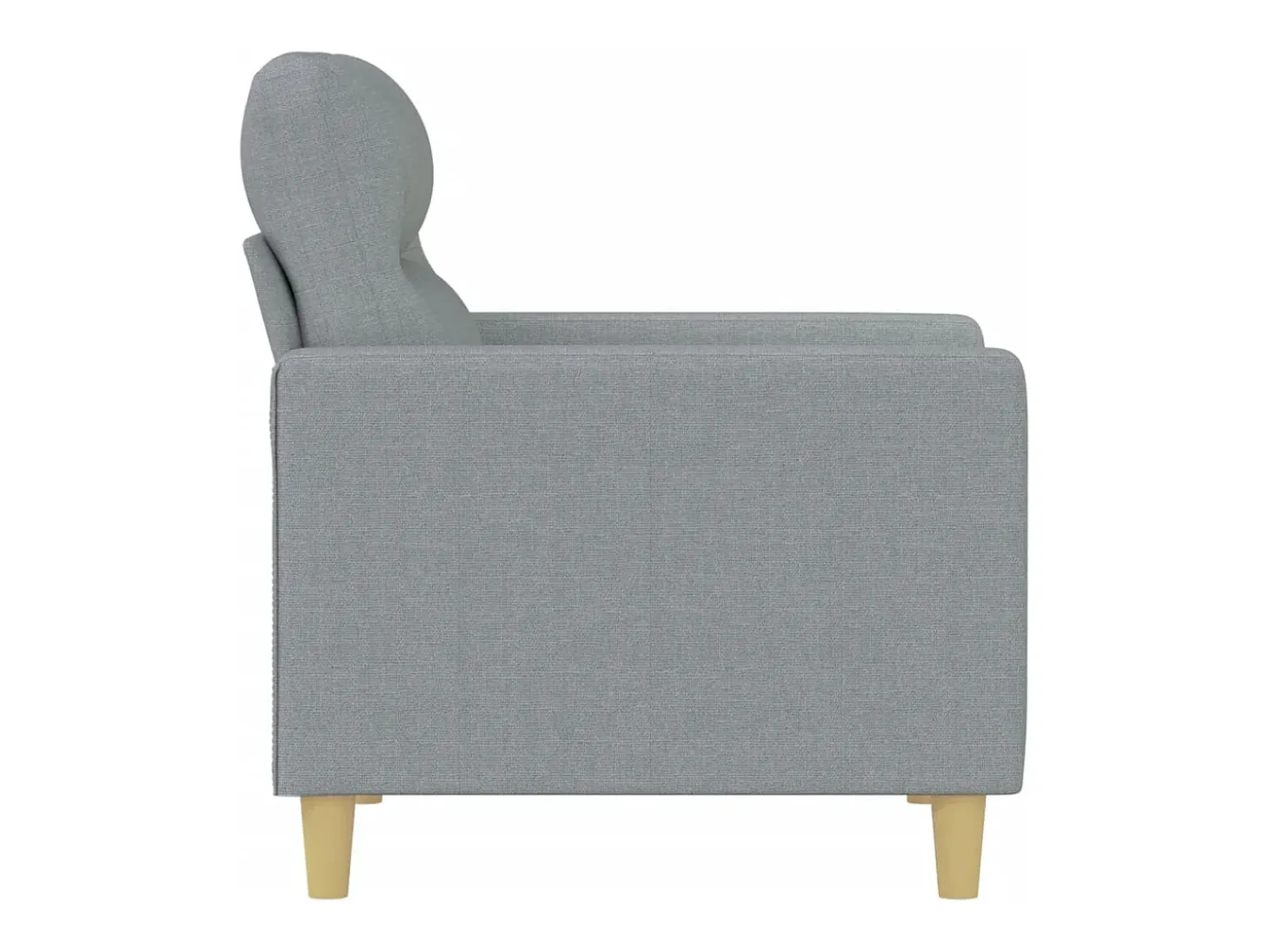 Sillón Gris Claro 60 cm Tela