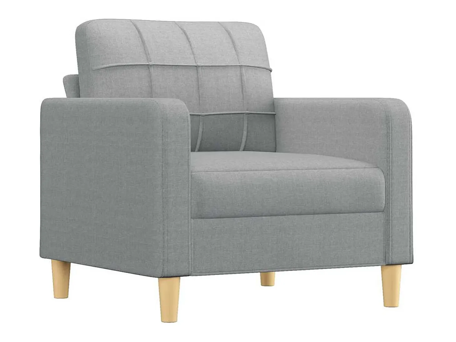 Sillón Gris Claro 60 cm Tela