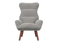 sillón Gris Claro 69 x 74 x 93 cm Terciopelo