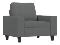 Sillón Gris Oscuro 60 cm Tela