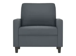Sillón Gris Oscuro 60 cm Terciopelo