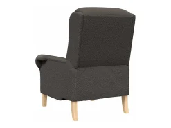 sillón Gris oscuro 76 x 94 x 102 cm Tela de Sherpa suave