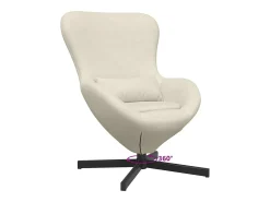 Sillón huevo Crema 63 x 73 x 90 cm Terciopelo