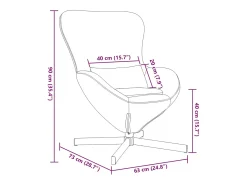 Sillón huevo Crema 63 x 73 x 90 cm Terciopelo