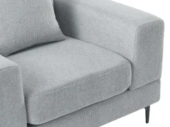 Sillón individual en tela texturizada de color gris claro JAMOLO