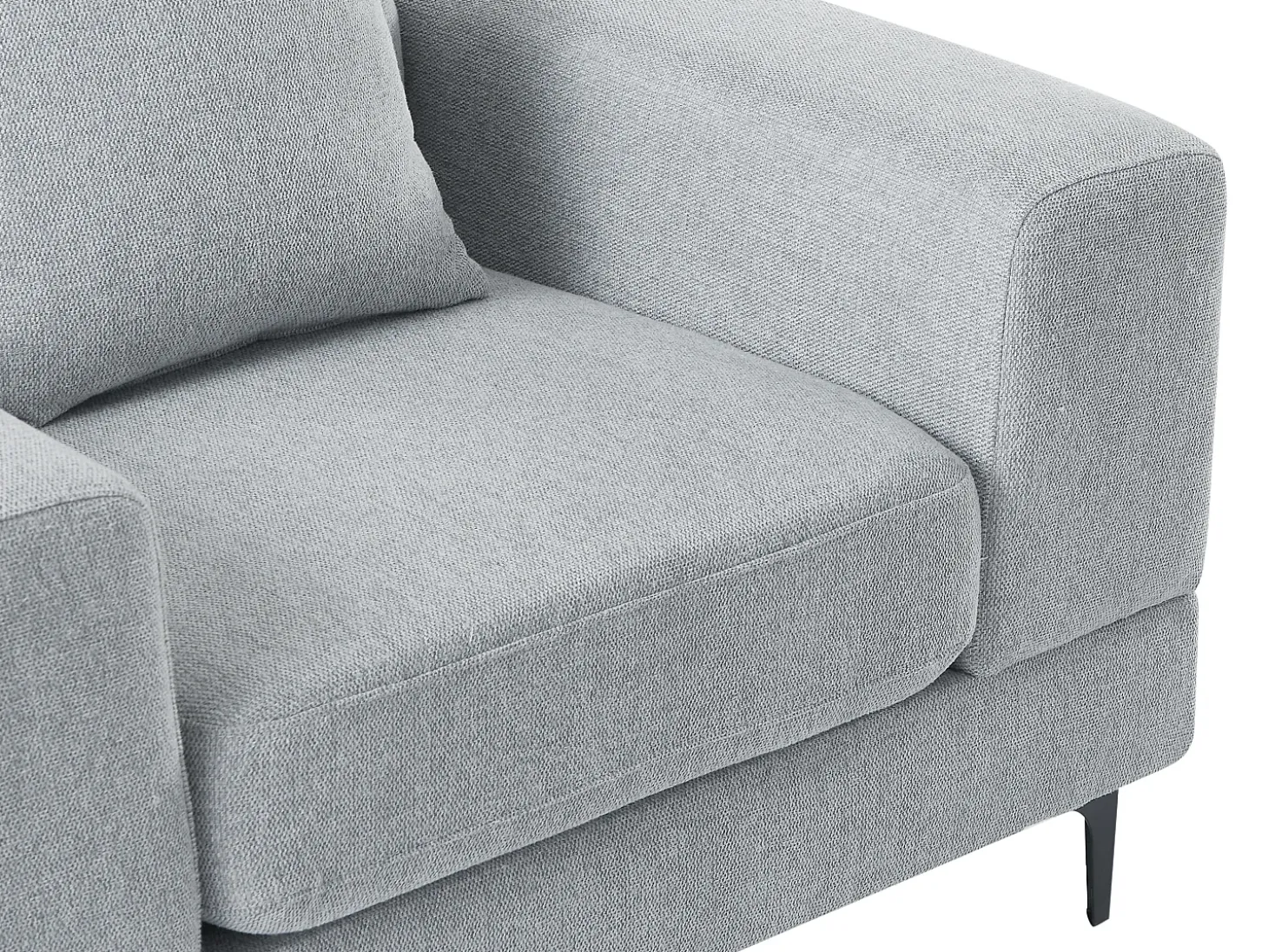 Sillón individual en tela texturizada de color gris claro JAMOLO