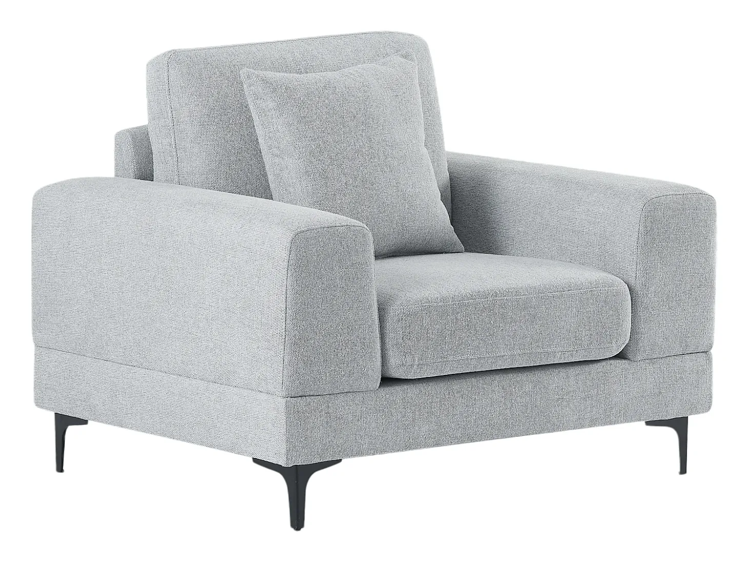 Sillón individual en tela texturizada de color gris claro JAMOLO