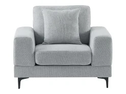 Sillón individual en tela texturizada de color gris claro JAMOLO