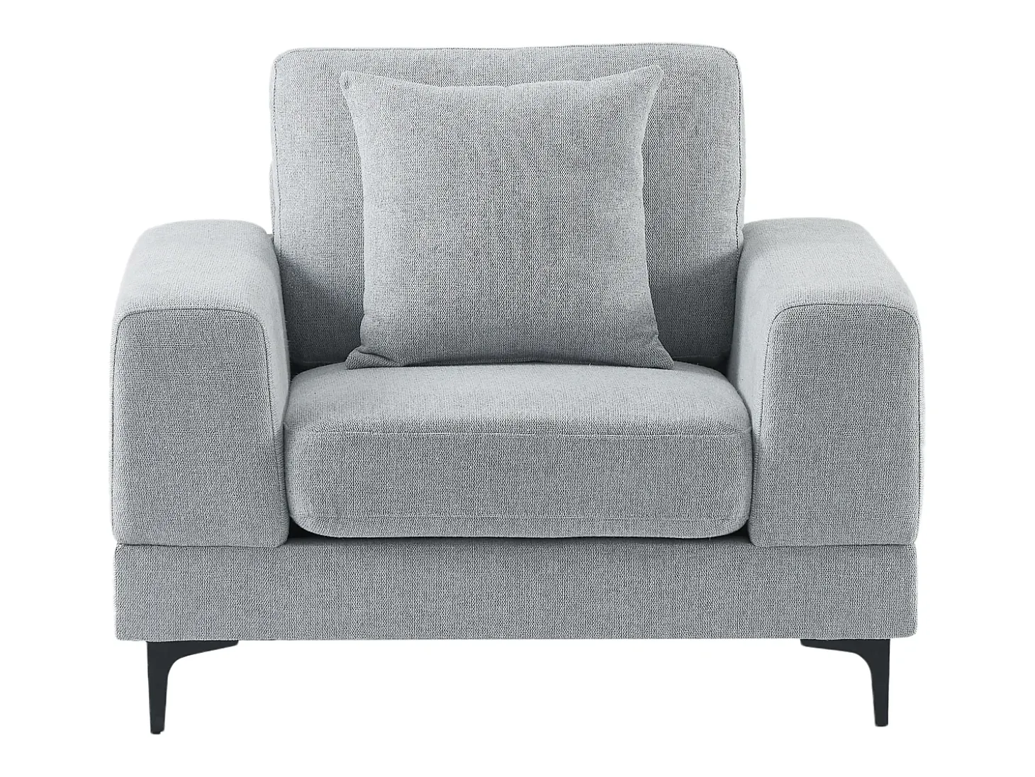Sillón individual en tela texturizada de color gris claro JAMOLO