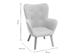 Sillón infantil gris BABY BRISTOL