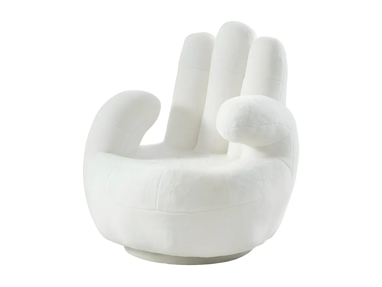 Sillón infantil pivotante con forma de mano CATCHY de piel sintética - 3 colores