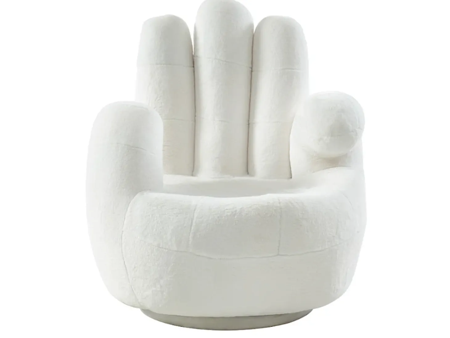 Sillón infantil pivotante con forma de mano CATCHY de piel sintética - 3 colores