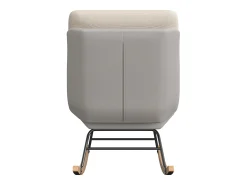 Sillón Mecedora Tapizado - Con Respaldo Regulable, Para Salón - Dormitorio, Balcón - 90,5 x 74 x 98 cm