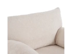 Sillón moderno de chenilla - sofá tapizado - asiento de salón para sala de estar y dormitorio - beige