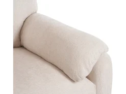 Sillón moderno de chenilla - sofá tapizado - asiento de salón para sala de estar y dormitorio - beige