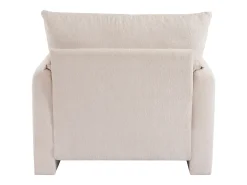 Sillón moderno de chenilla - sofá tapizado - asiento de salón para sala de estar y dormitorio - beige