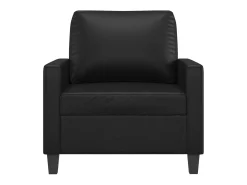 Sillón Negro 60 cm Piel Sintética